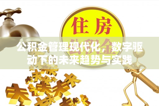 同江公积金管理现代化，数字驱动下的未来趋势与实践