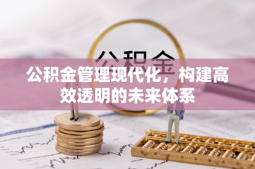 同江公积金管理现代化，构建高效透明的未来体系